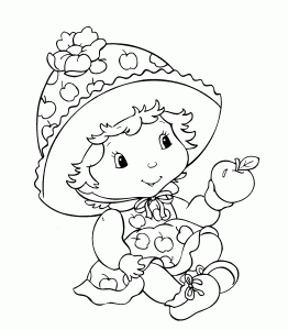 Coloring page strawberry shortcake for children