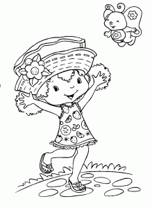 Coloring page strawberry shortcake for kids