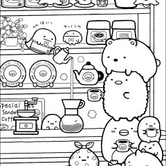 Printable Sumikko Gurashi coloring sheets for Kids