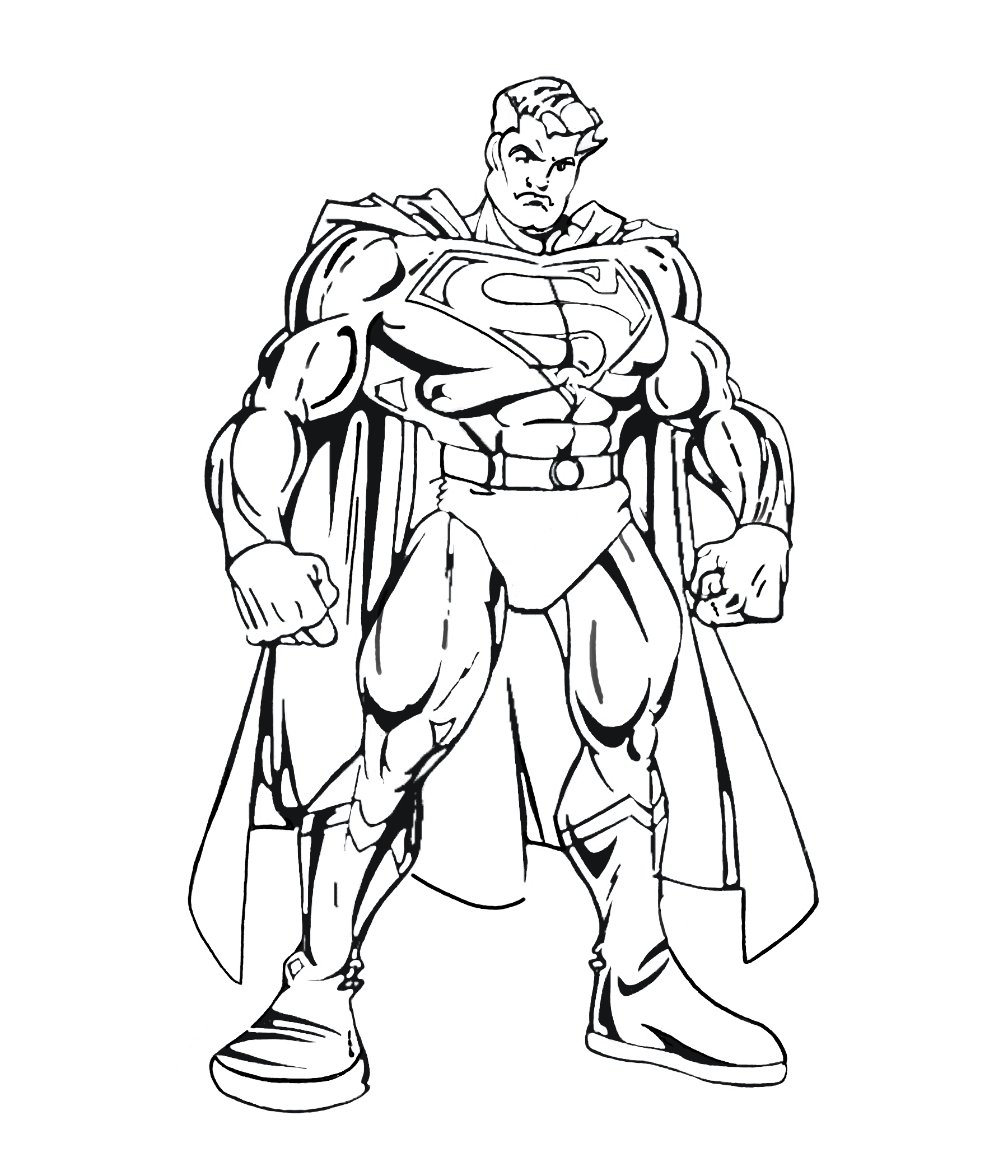 Superman to color for children - Superman Kids Coloring Pages