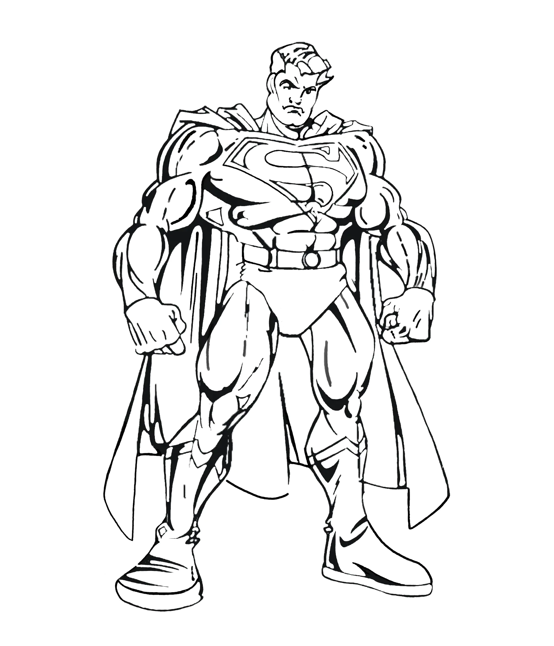 Superman coloring page for kids