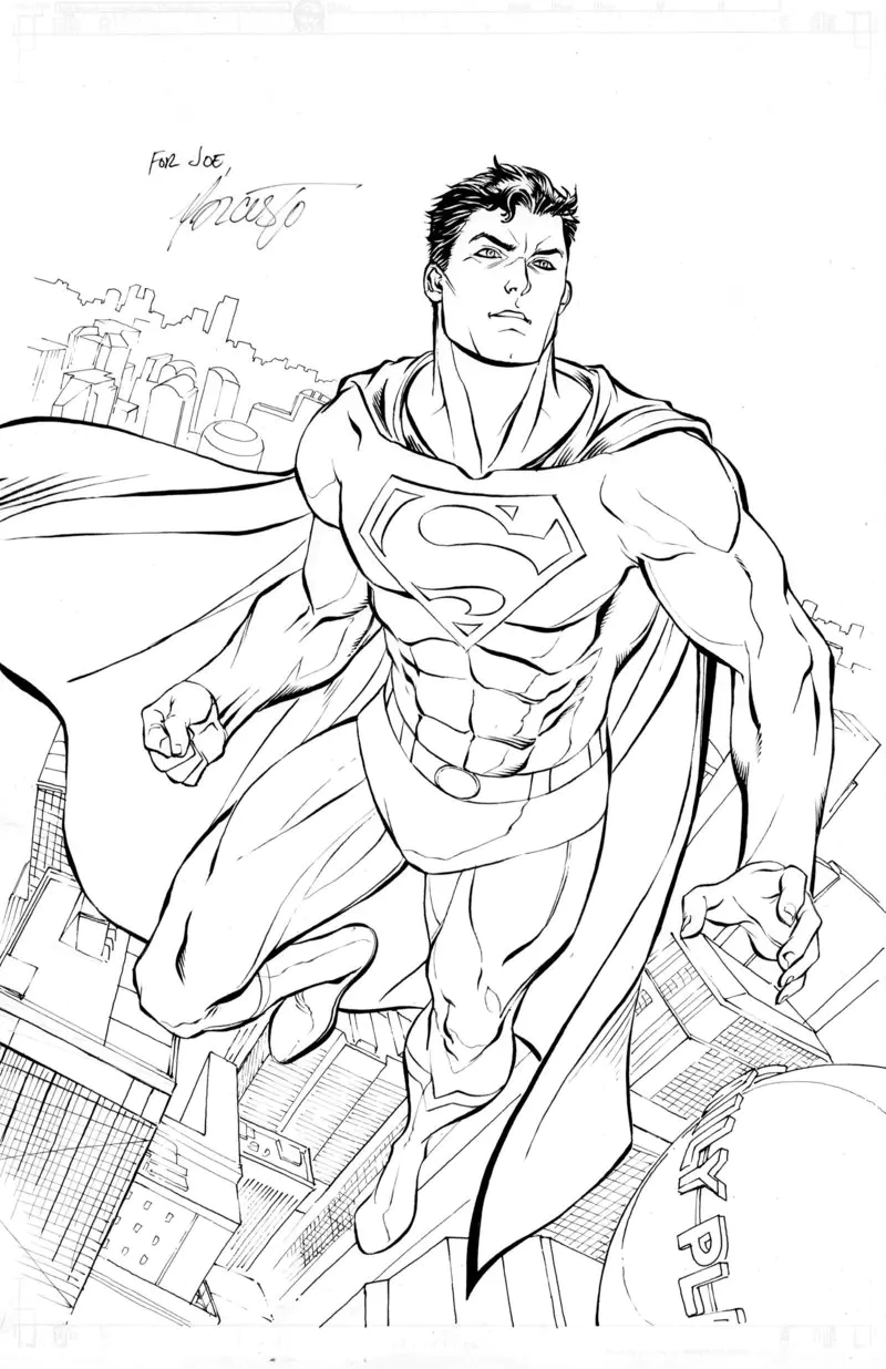 Superman coloring page for kids