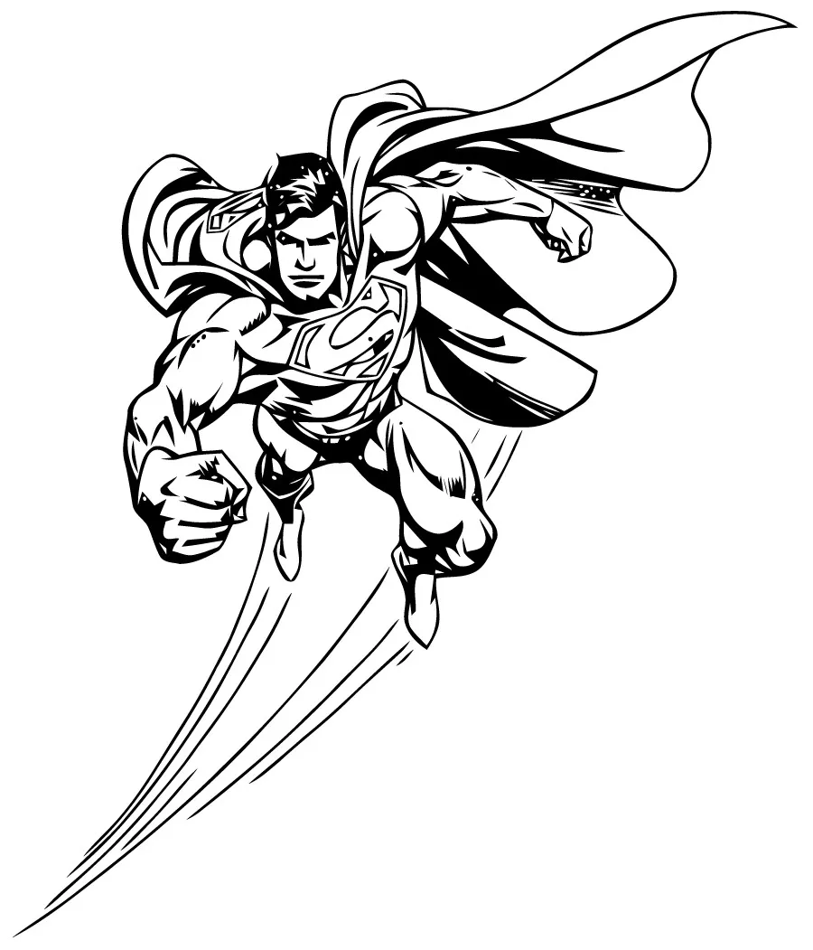 Free Superman coloring page to print