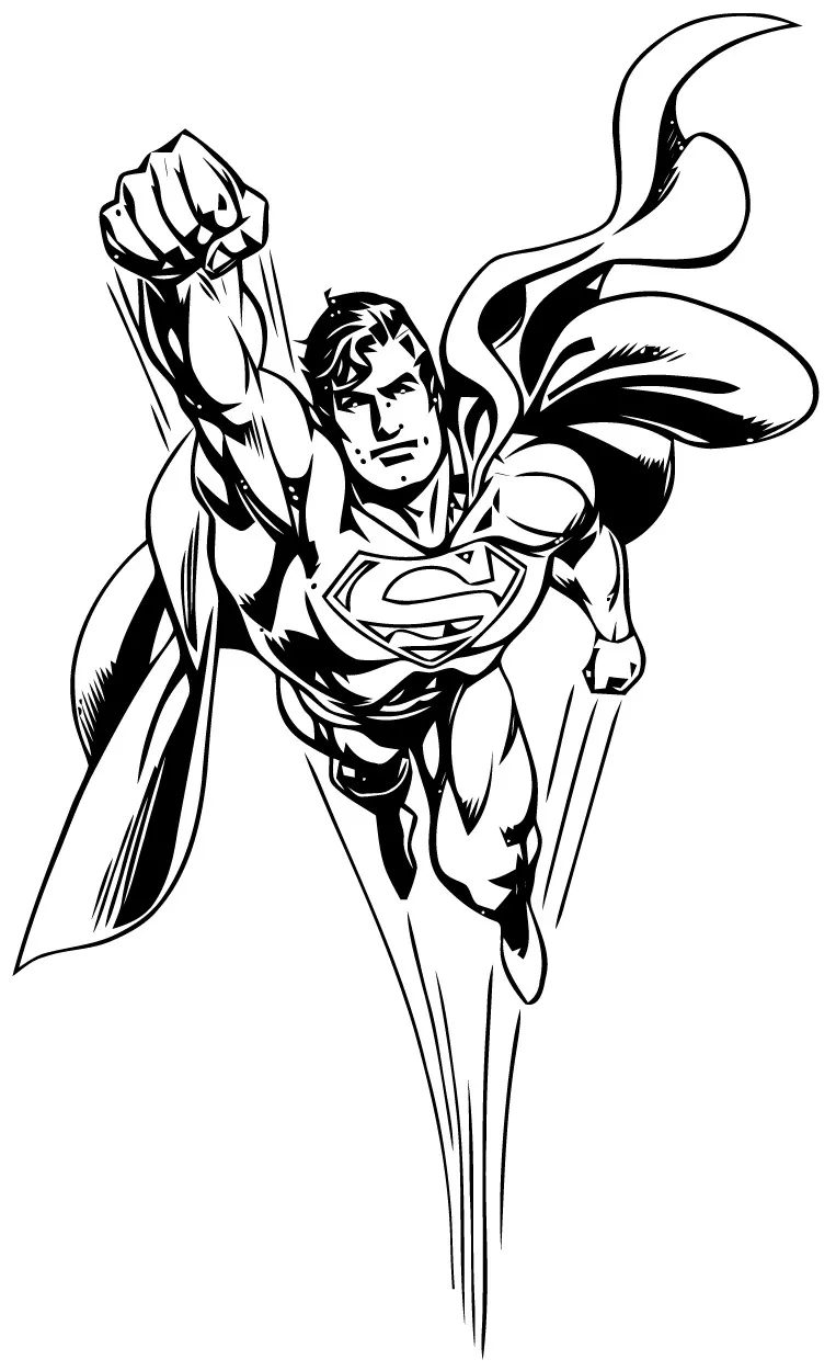 Free Superman coloring page