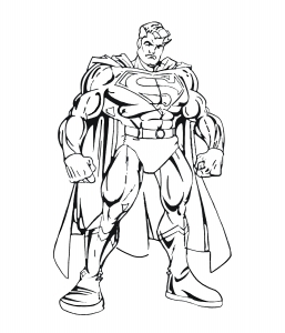 Coloring page superman to color for children
