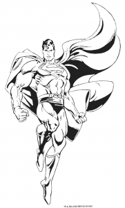 Superman coloring page to print