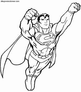 Coloring page superman to color for kids