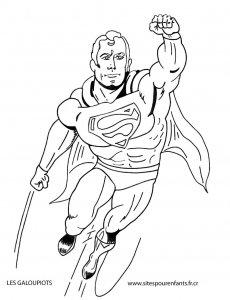 Coloring page superman free to color for kids