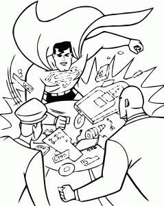 Coloring page superman for children