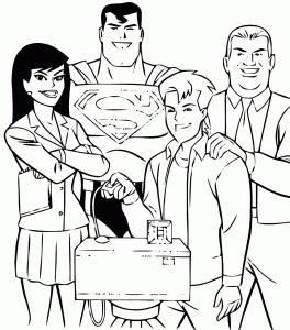 Coloring page superman free to color for children