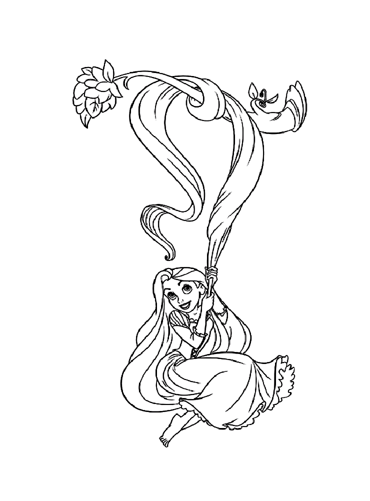 tangled to color for children  tangled kids coloring pages