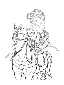 Coloring page tangled for kids