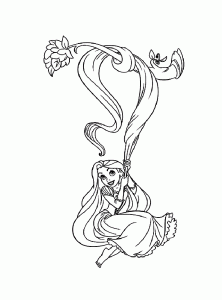Coloring page tangled to color for children