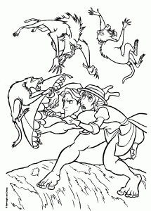Coloring page tarzan for kids