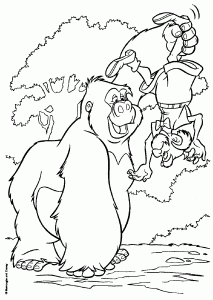 Coloring page tarzan to color for children