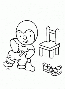 Coloring page tchoupi free to color for children