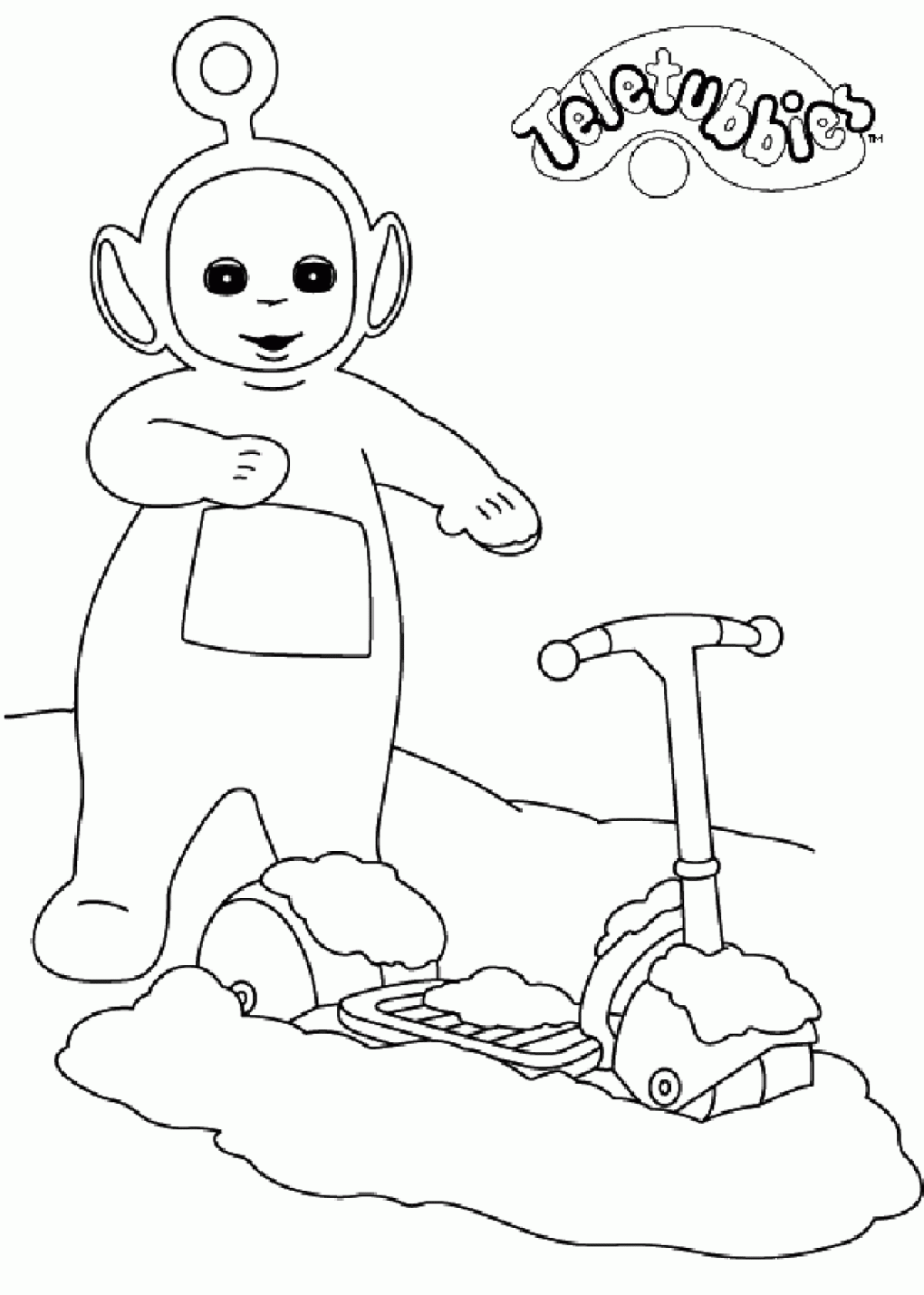 Image of a Teletubbies to color