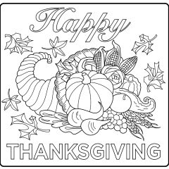 Printable Thanksgiving coloring sheets for Kids
