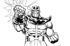 Printable Thanos coloring sheets for Kids