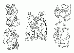 Coloring page the barnyard for kids