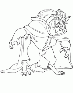 Beauty and the Beast coloring pages for kids