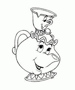 Beauty and the beast coloring pages to download