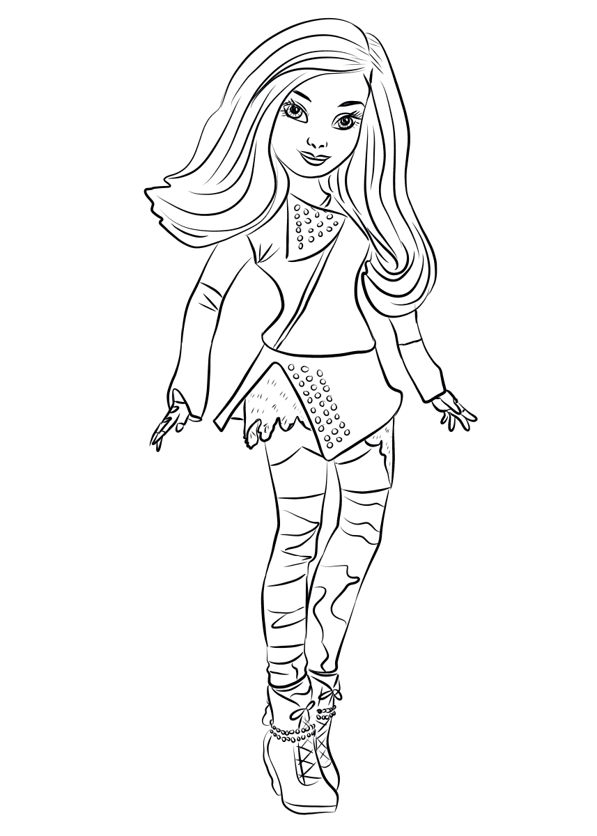 Free Printable Coloring Pages Disney Descendants