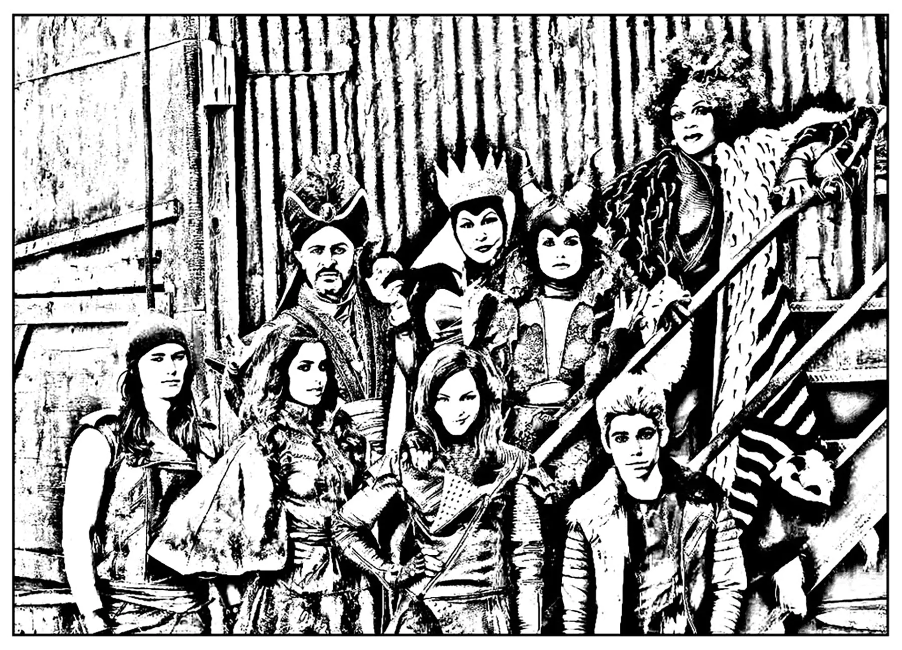 The descendants for children (Printable Coloring Page for Kids)