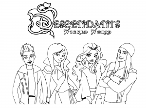 Coloring page the descendants to download