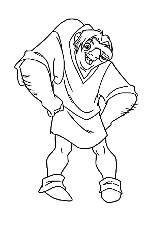 Free coloring pages of Quasimodo