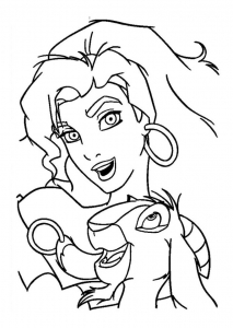 Coloring page the hunchback of notre dame free to color for children