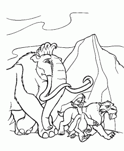 Coloring page the ice age to color for kids