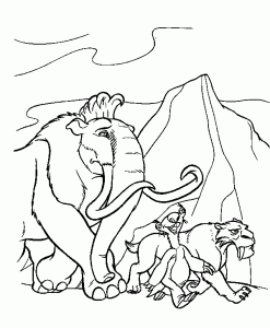 ice age diego coloring pages