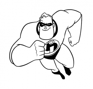 Coloring page the incredibles free to color for kids