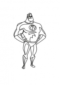 Coloring page the incredibles for kids