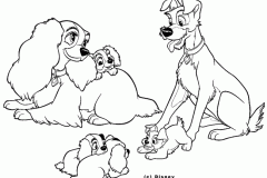 The Lady And The Tramp Coloring Pages for Kids