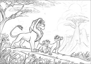 Adventure under the African sun (The Lion Guard Coloring Page)
