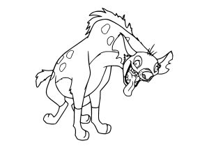 Cheezi the hyena (The Lion Guard Coloring Page)
