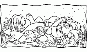 Simple Lion King coloring page
