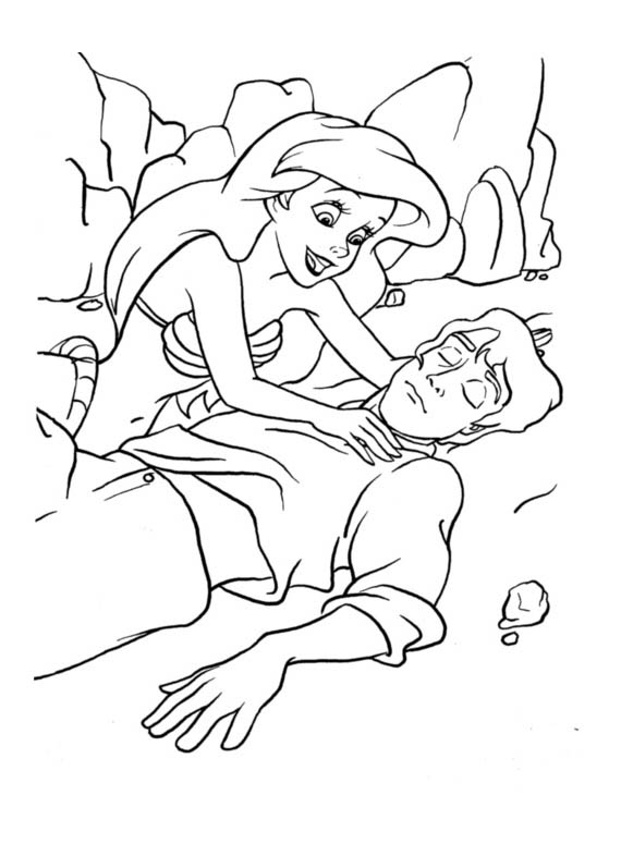 Ariel to the rescue of her prince Eric
