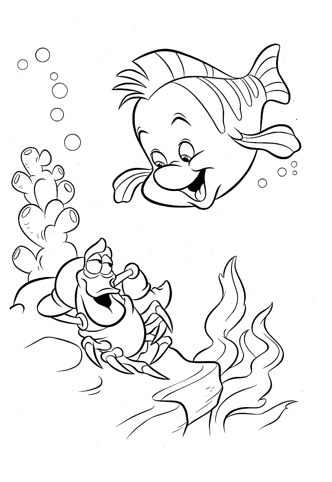 The Little Mermaid To Color For Children The Little Mermaid Kids Coloring Pages