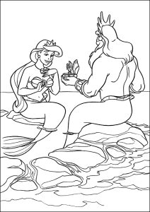 King Triton offers a gift to his daughter