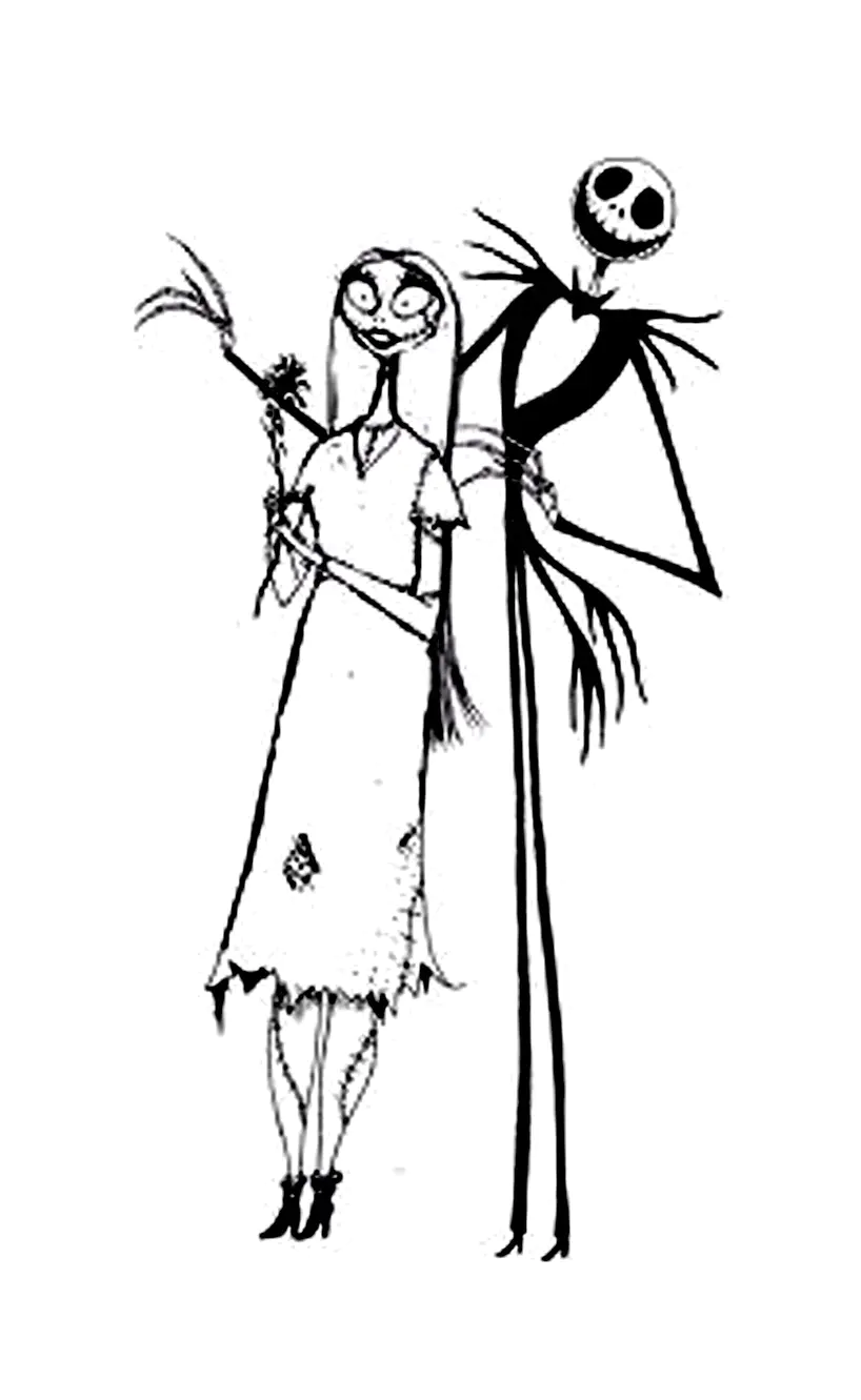 Mr. Jack's Christmas coloring page to print (The Nightmare Before Christmas)