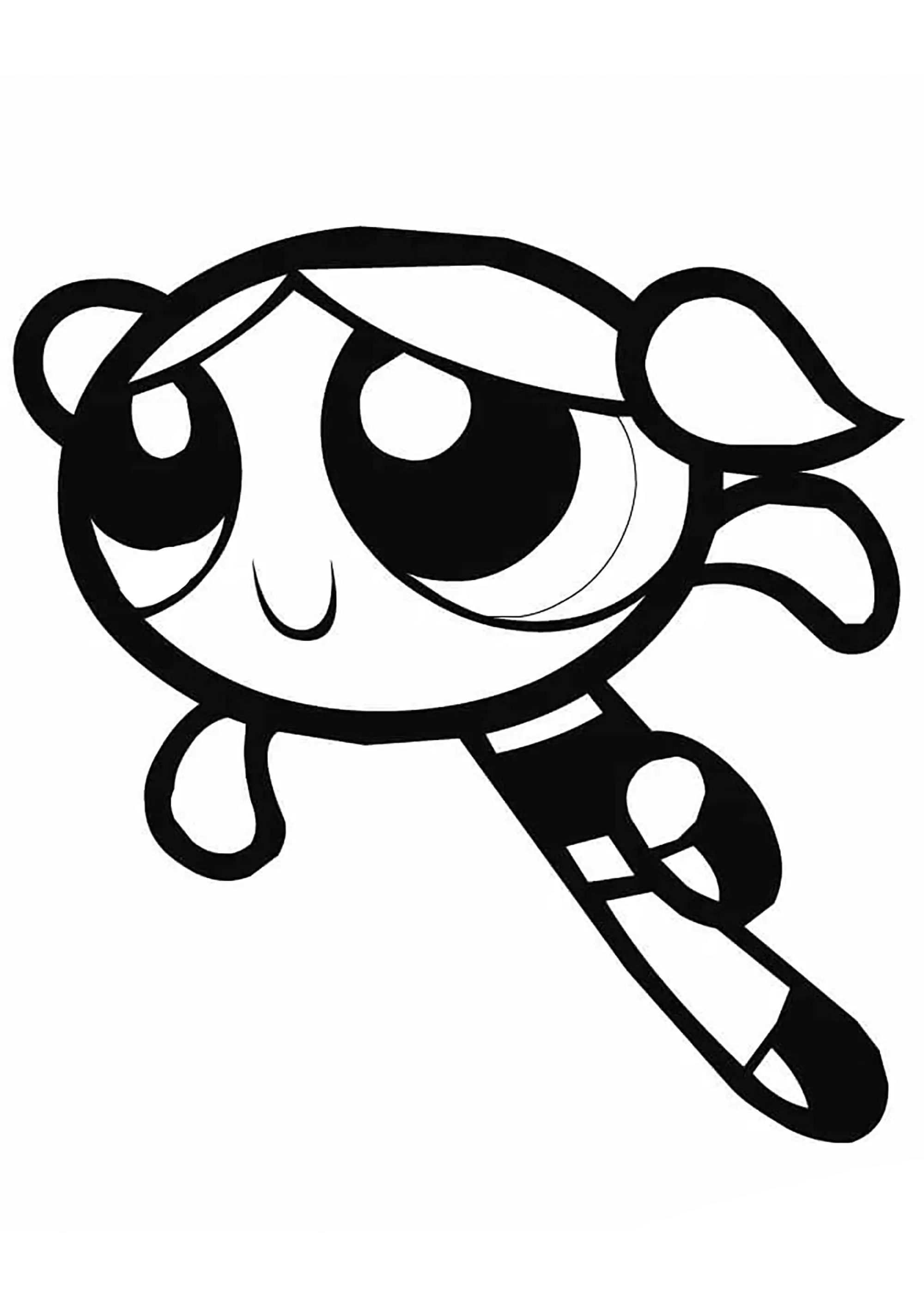Bubbles coloring with thick lines (The Powerpuff Girls)