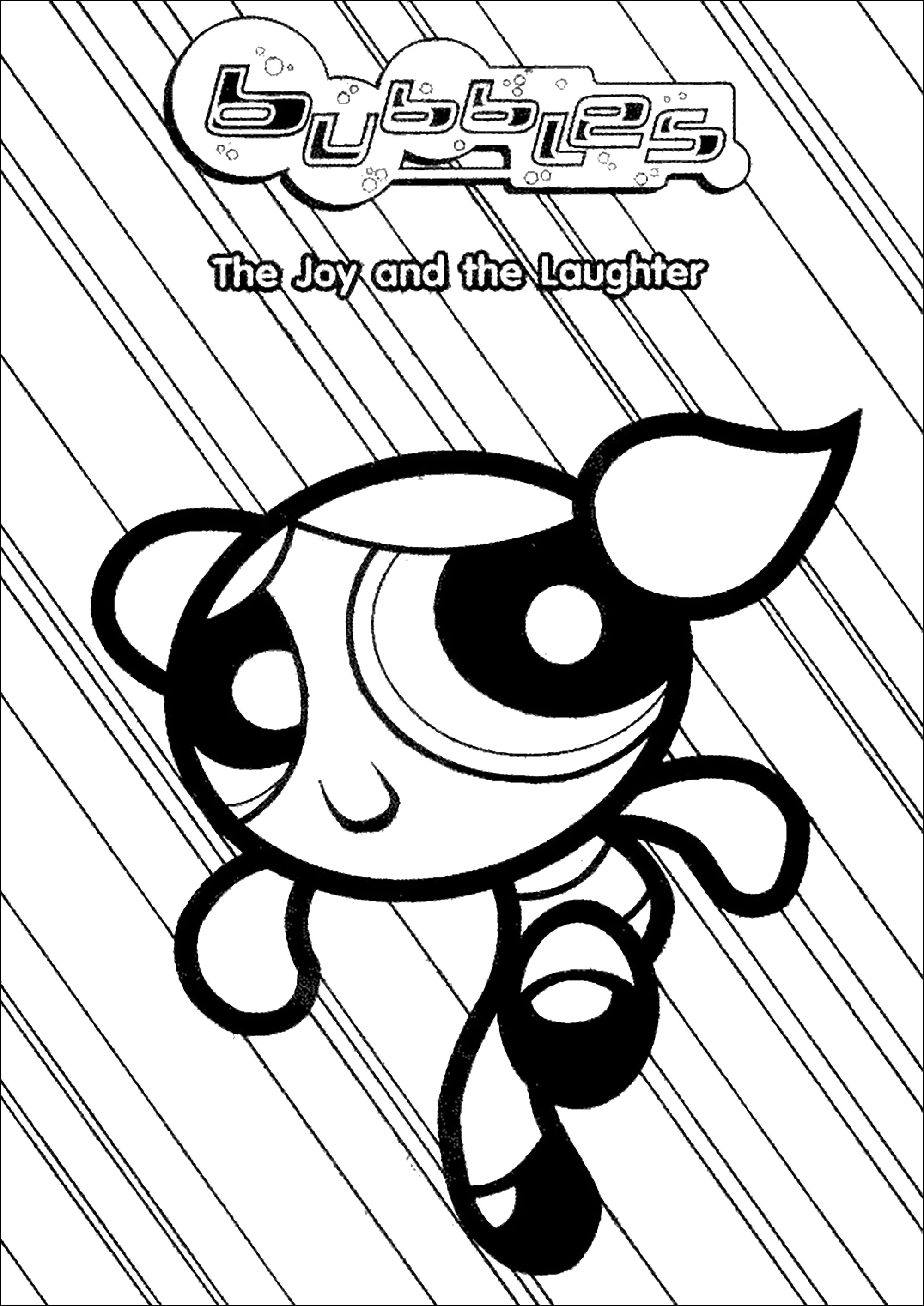 Bubbles : Joy and laughter (Printable The Powerpuff Girls Coloring Page for Kids)
