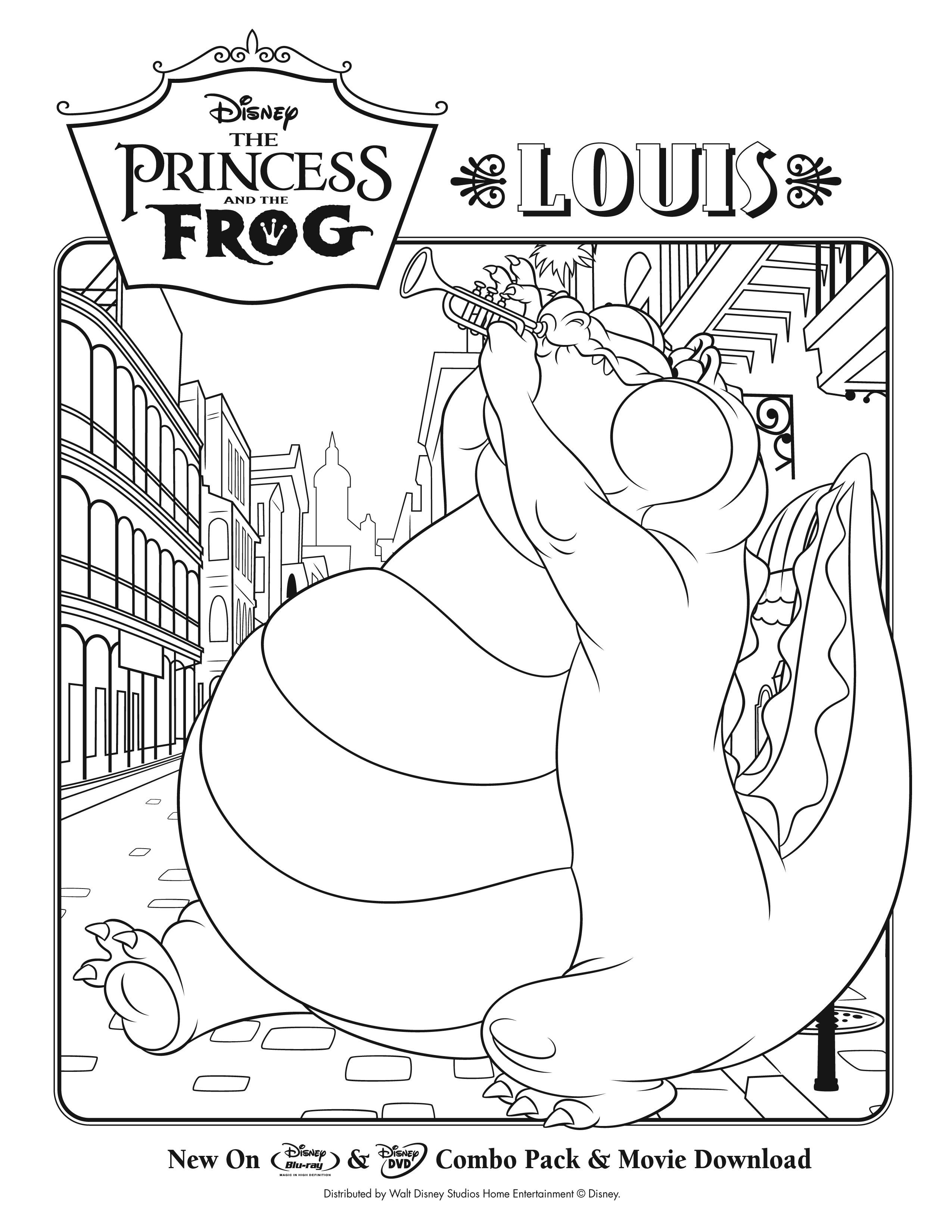 The Princess and the Frog coloring pages for kids   The Princess ...