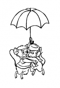 Coloring page the rescuers for kids