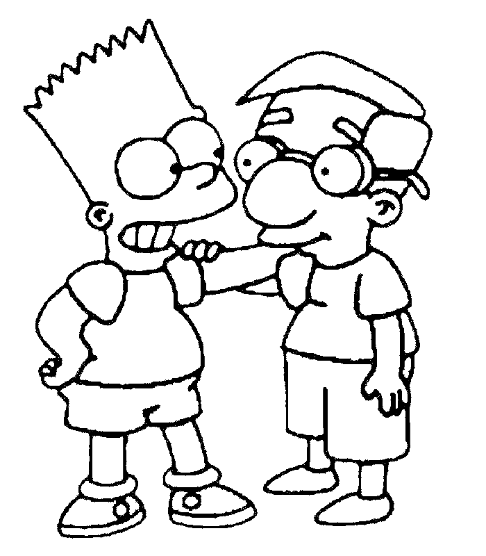 Incredible Simpsons coloring pages for kids