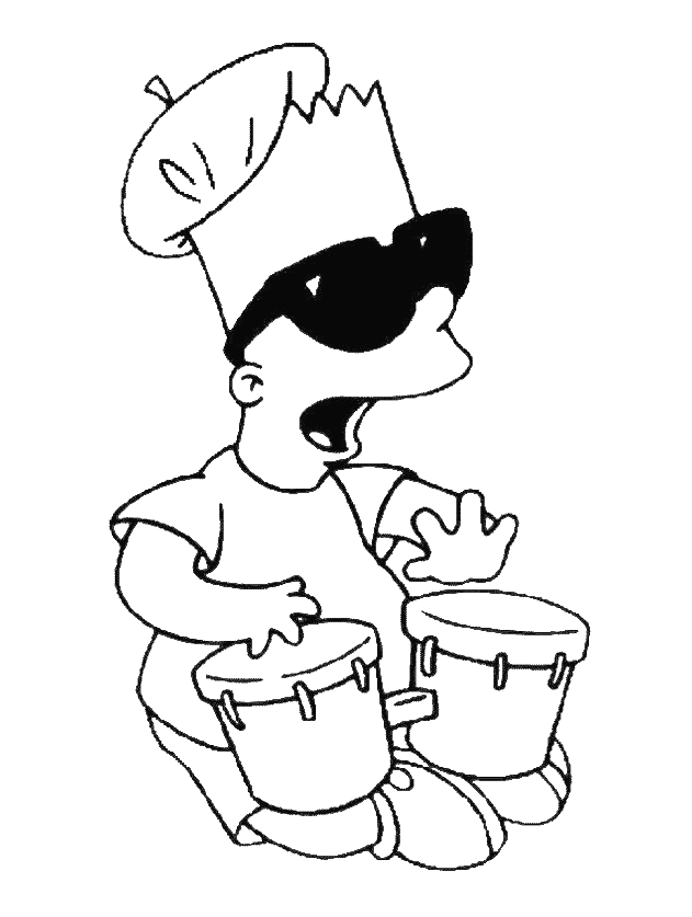 The Simpsons fun coloring pages to print and color