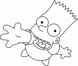 Coloring page the simpsons for kids